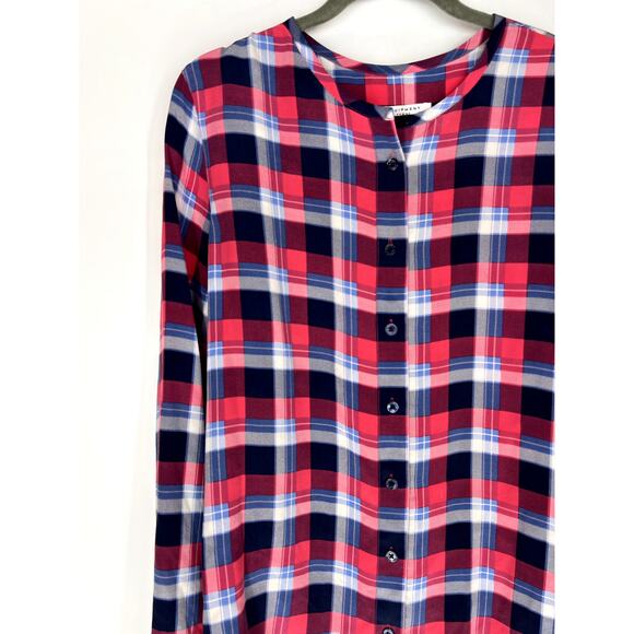Equipment silk plaid button up blouse xs - Picture 3 of 8